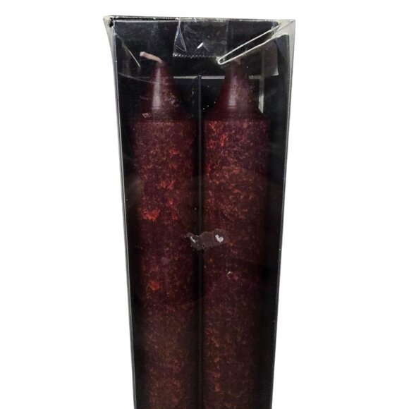 2 Root Gentry Burgundy Taper Candles 14" Handcrafted Beeswax Blend - Picture 2 of 4